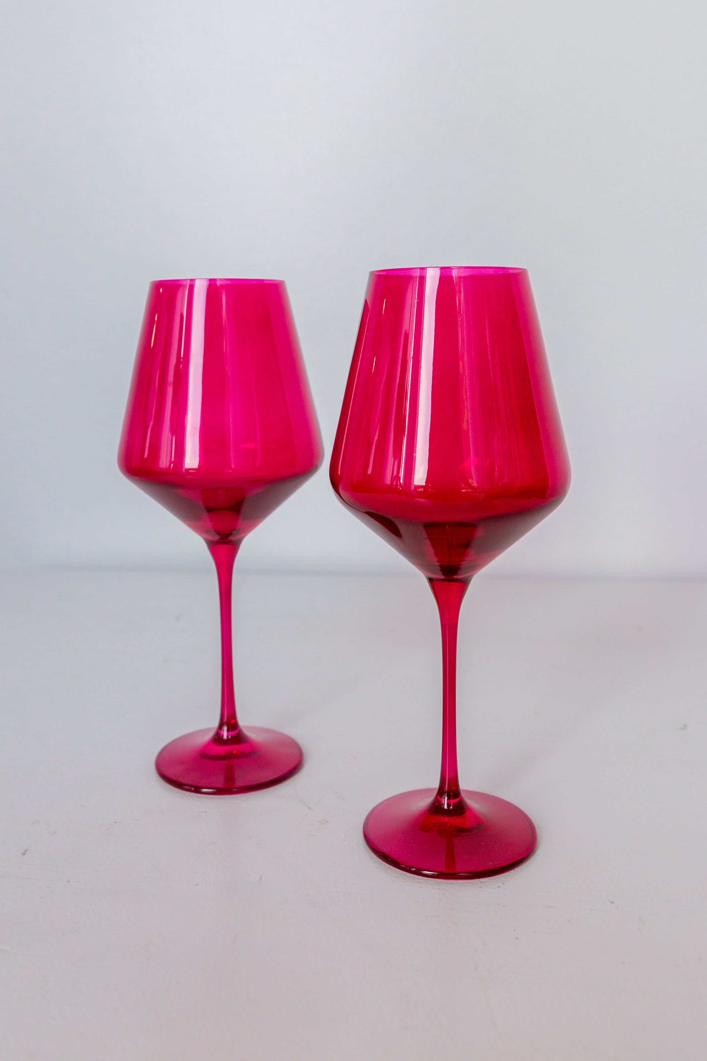 Estelle Colored Wine Stemware - Set of 2 {Viva Magenta (Our Fuchsia)}